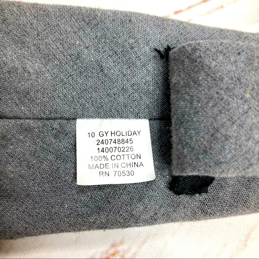 George Neck Tie Hook & Loop Strap Steel Gray Sz 12in